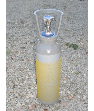 Bombola  CO2  5 lt  valvola residuale gasatura acqua spina birra e raccordo 11x1